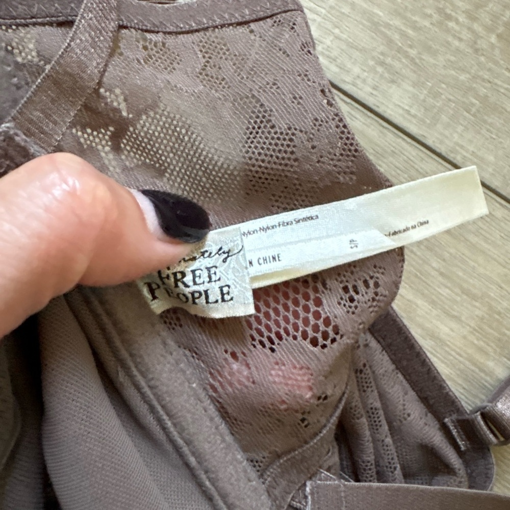 Free People Lace Bralette in Chocolate Brown - Picture 3 of 5